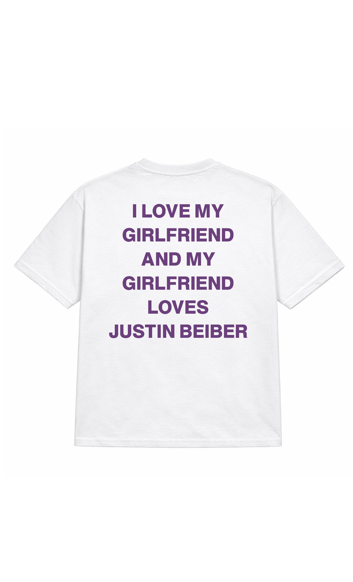 My Girlfriend lives Justin biber tee