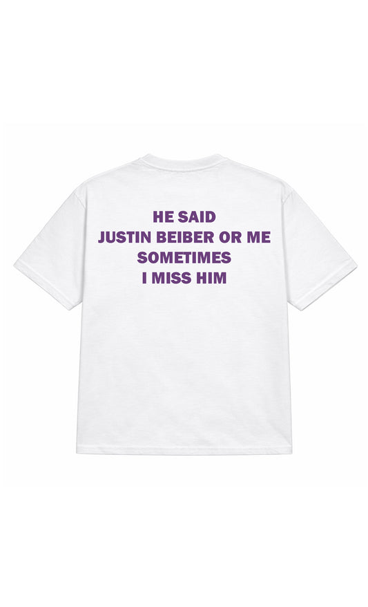 Justin bieber or Him tee