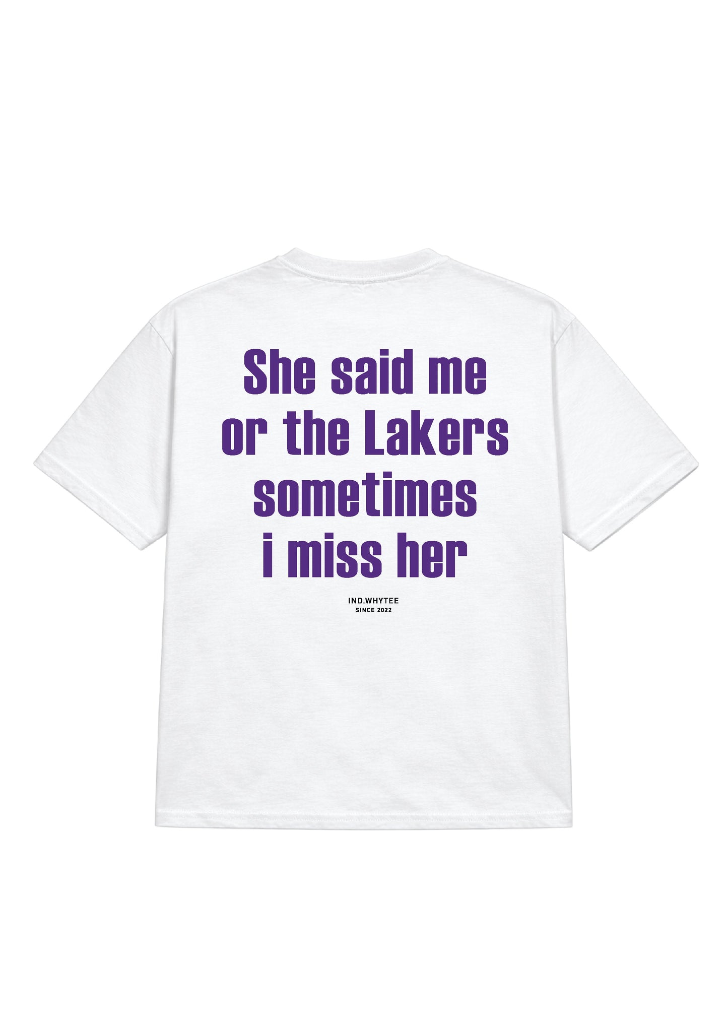 The Lakers or her tee