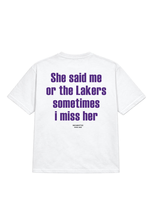 The Lakers or her tee